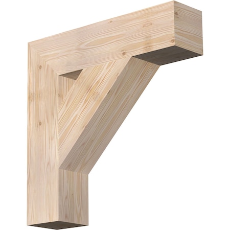 Ekena Millwork Traditional Block Smooth Bracket, Douglas Fir, 5 1/2"W x 24"D x 24"H BKT06X24X24TRA05SDF